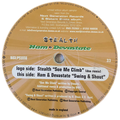 Stealth / Ham & Devastate - See Me Climb (DNA Remix) / Swing & Shout 