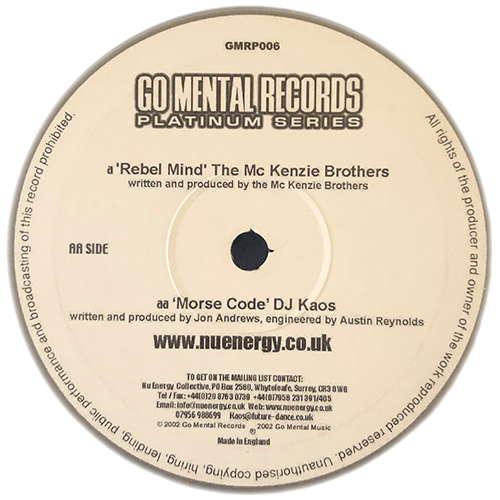 The Mc Kenzie Brothers / DJ Kaos - Rebel Mind / Morse Code