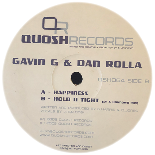 Gavin G & Dan Rolla J - Happiness / Hold U Tight 