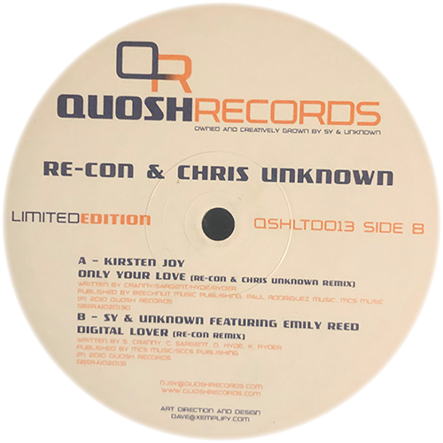 Re-Con & Chris Unknown - Only Your Love / Digital Lover...