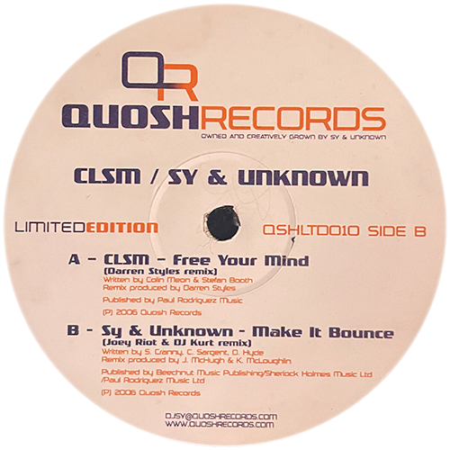 CLSM / Sy & Unknown - Free Your Mind / Make It Bounce (Remixes)